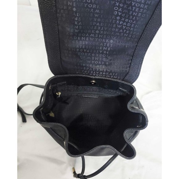 Kate Spade Womens Sinch Medium Backpack Black Leather